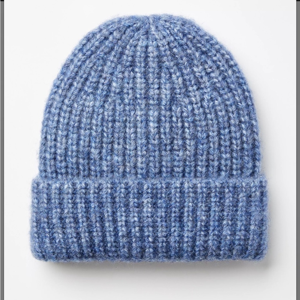 Blue Marled Knit Beanie NWT!